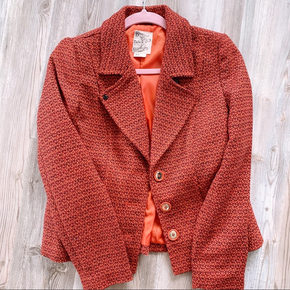 Vintage inspired orange jacket